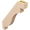 Ekena Millwork 3-inch W x 18-inch D x 24-inch H Copenhagen Rough Cedar Woodgrain TimberThane Knee Brace, Primed BRCUR03X18X24CHGRCPR - alternate 4